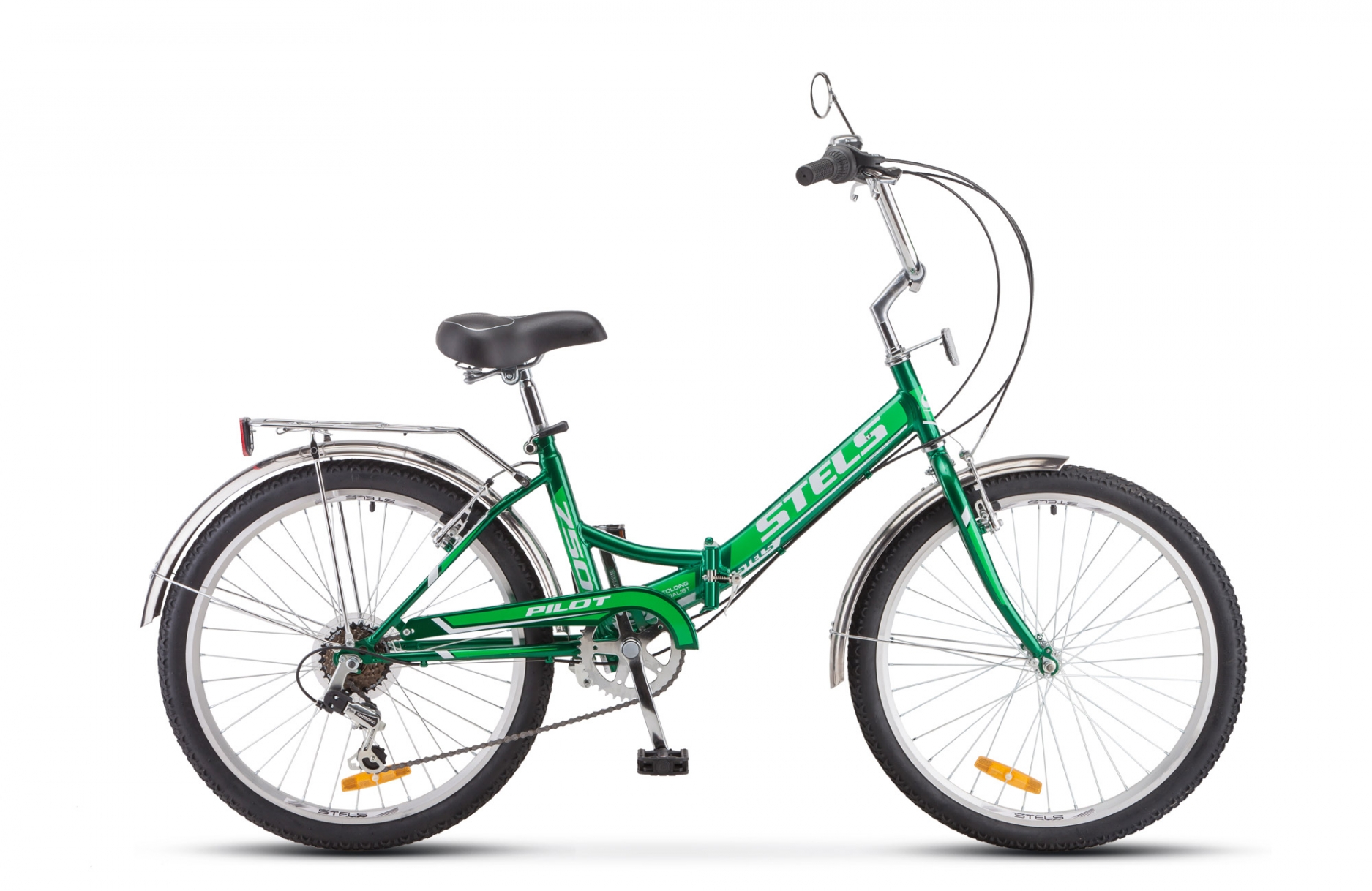 Велосипед STELS PILOT-750 24, колесо 24'', рост 14'', сезон 2023-2024, зеленый