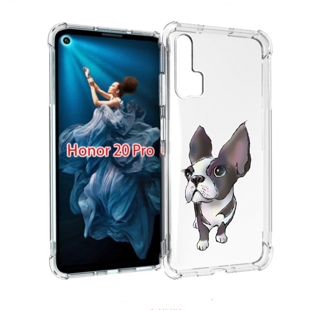 

Чехол бампер MyPads Бульдожка для Honor 20 Pro противоударный, Прозрачный, Tocco