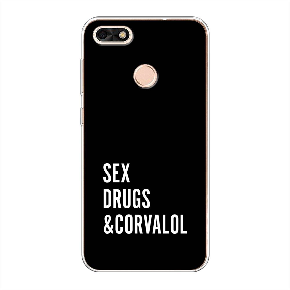 

Чехол на Huawei Nova Lite (2017) "Corvalol", Черный;серый;белый, 64750-6