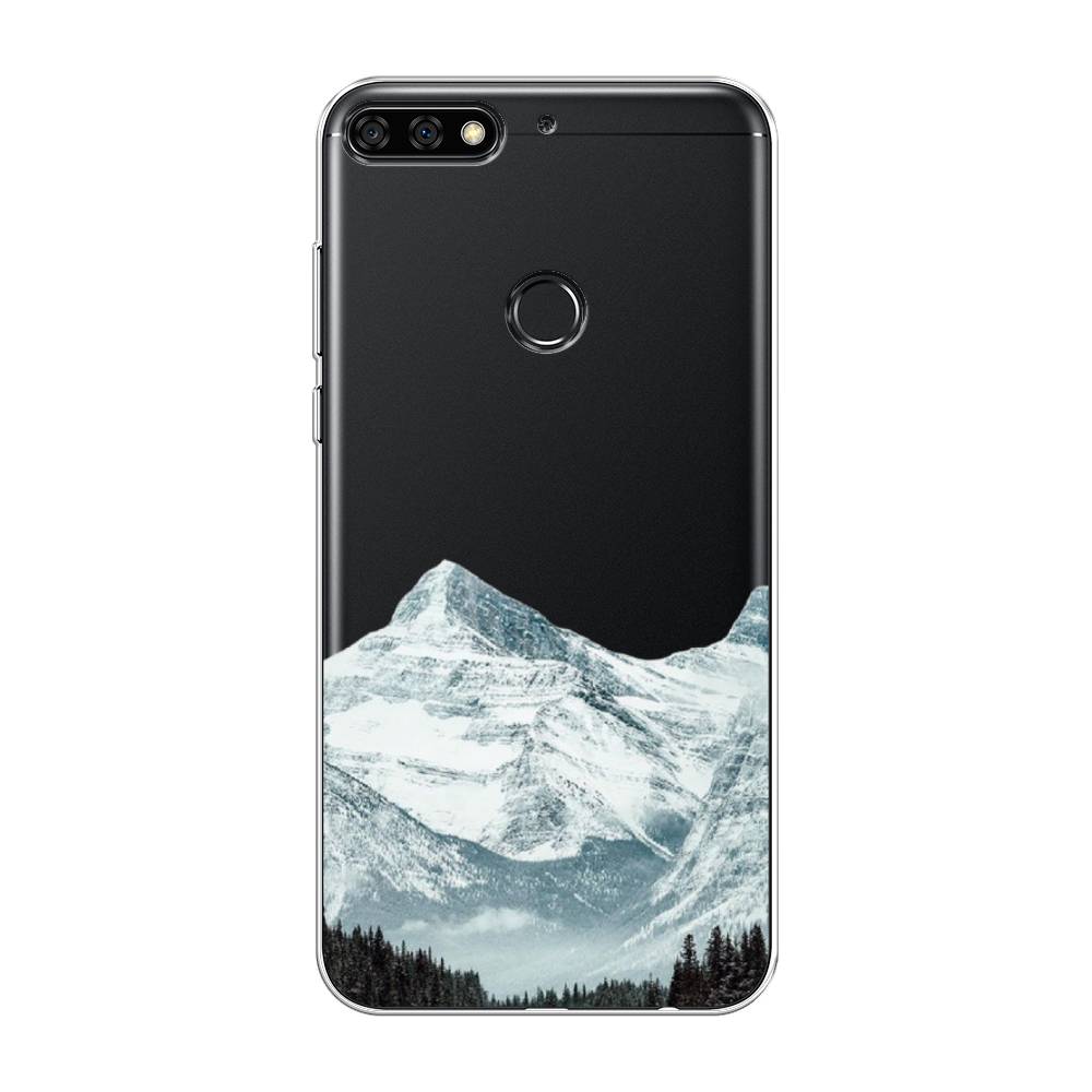 

Чехол на Huawei Nova 2 Lite "Горы арт 1", Белый;зеленый, 64650-2