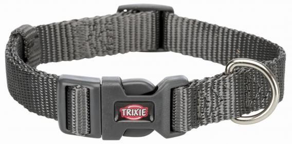 Ошейник для собак повседневный TRIXIE Premium, обхват шеи 22-35 см, нейлон, серый