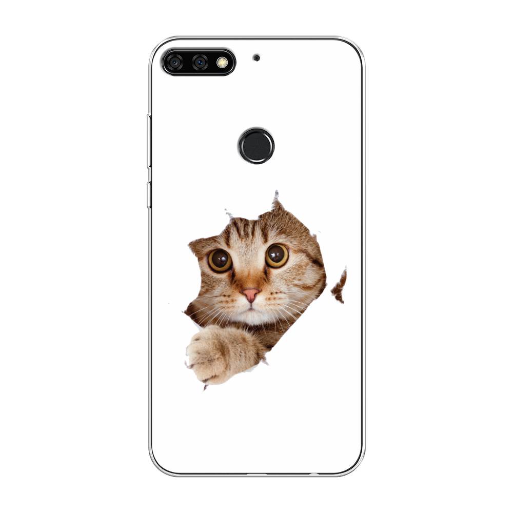 

Чехол на Huawei Nova 2 Lite "Кот и бумага", Белый;коричневый, 64650-1