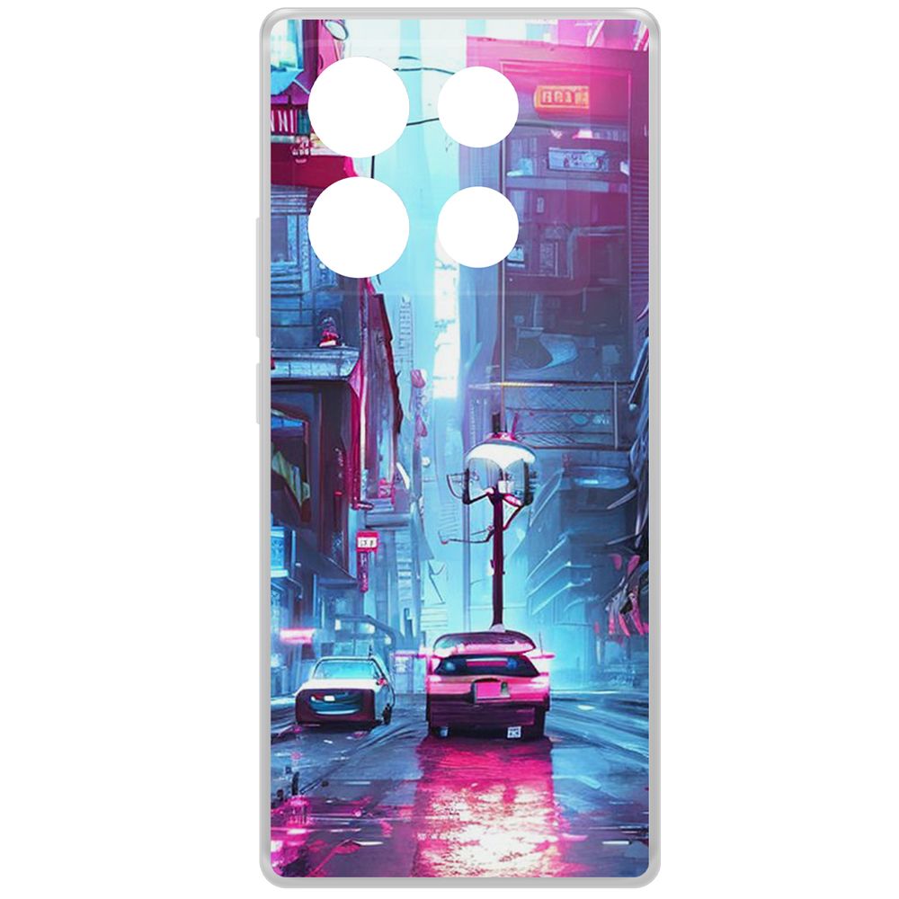 

Чехол-накладка Krutoff Clear Case Киберпанк Улица для INFINIX Note 40, Прозрачный