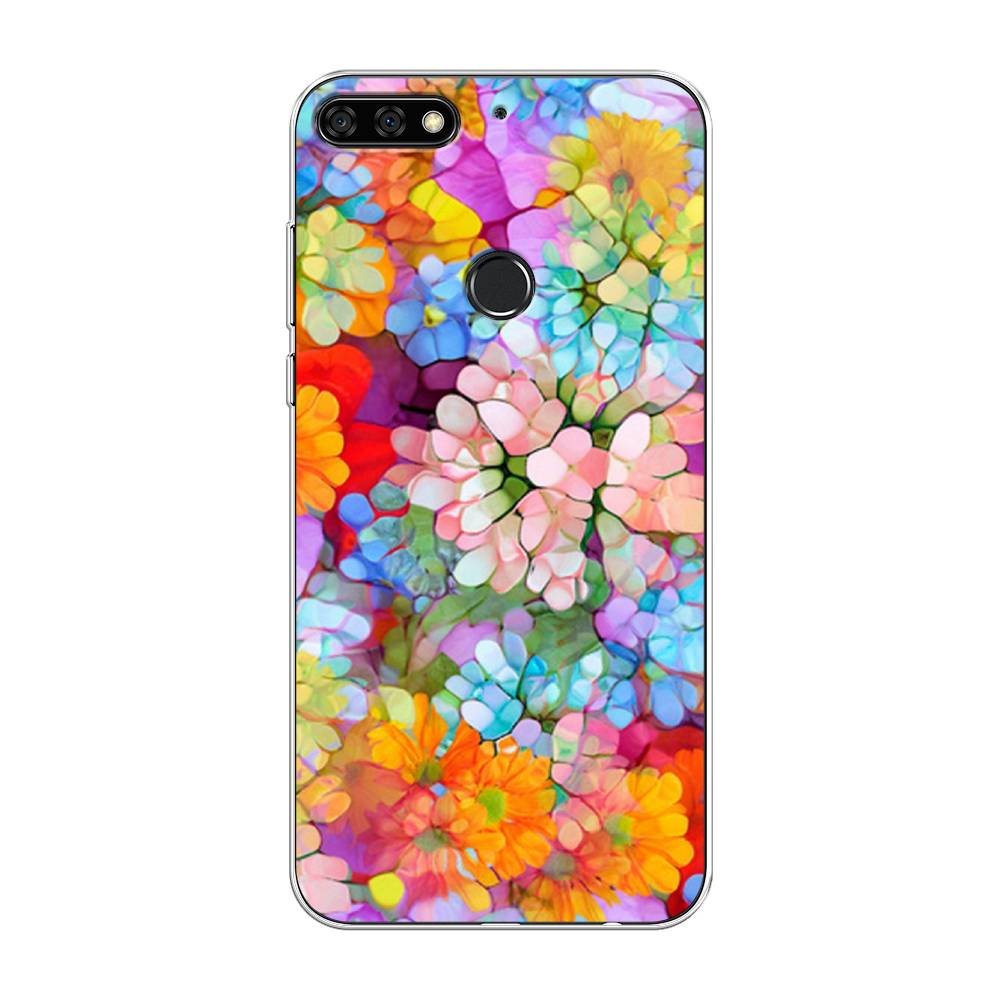 

Чехол на Huawei Nova 2 Lite "Цветы витраж", Оранжевый;розовый;голубой, 64650-3