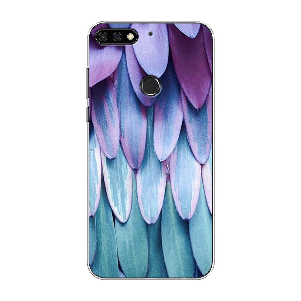 

Чехол на Huawei Nova 2 Lite "Синее перо", Фиолетовый;голубой, 64650-3
