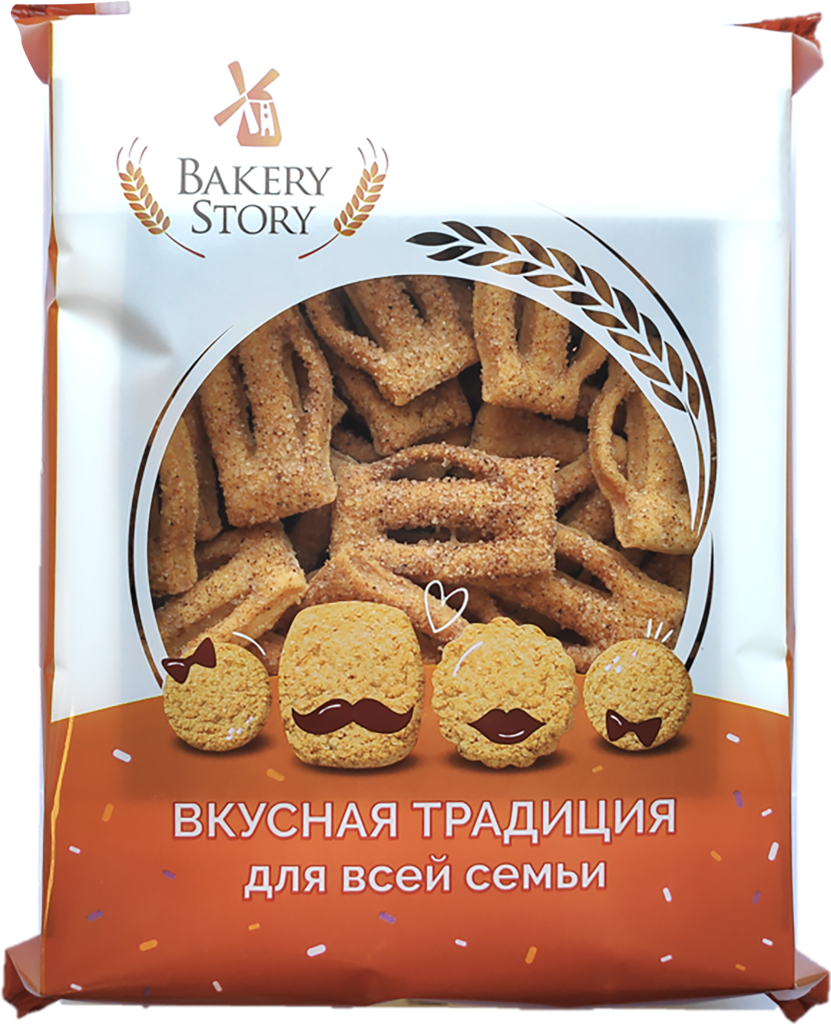 фото Печенье bakery story хрустинетты с корицей 400 г