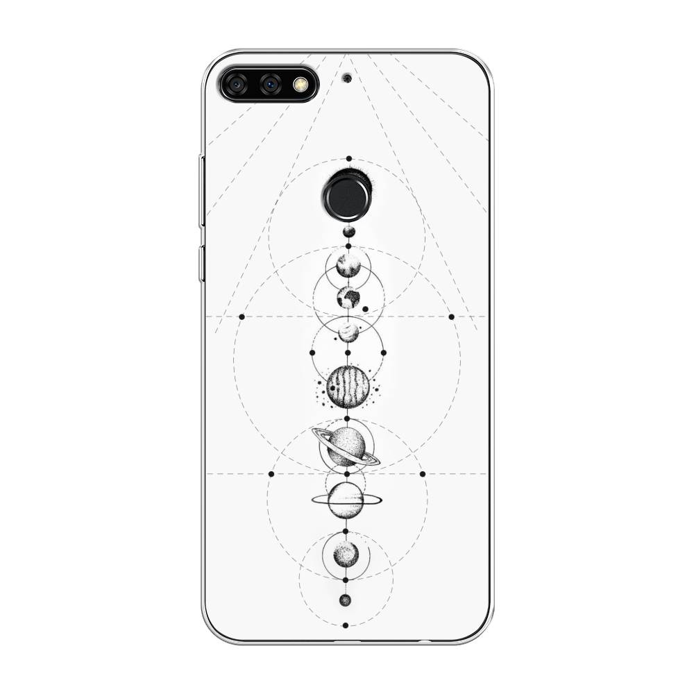 

Чехол на Huawei Nova 2 Lite "Парад планет", Серый, 64650-2