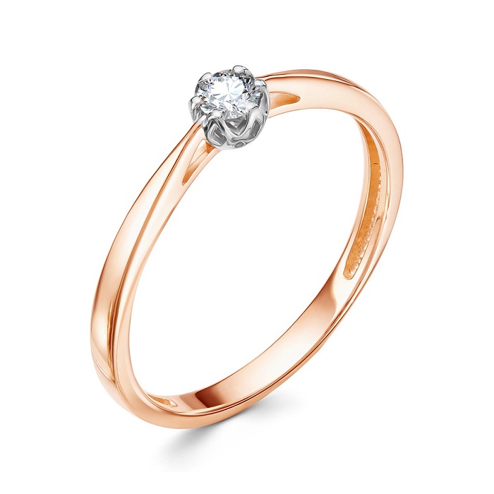 

Кольцо из золота р. 16 Vesna jewelry 1042-151-00-00, бриллиант, 1042-151-00-00