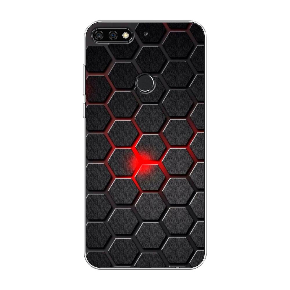 

Чехол на Huawei Nova 2 Lite "Соты красные", Красный;черный;серый, 64650-3