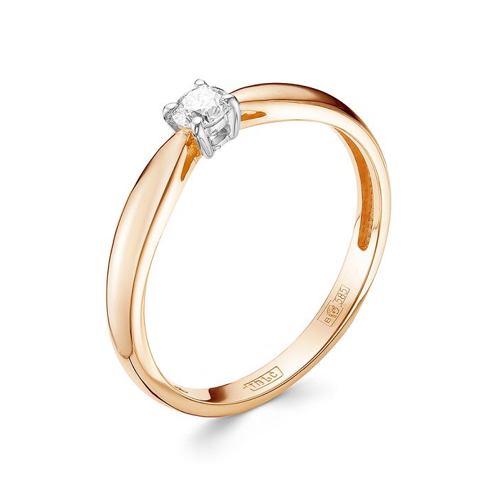 

Кольцо из золота р.  Vesna jewelry 1274-151-00-00, бриллиант, 1274-151-00-00