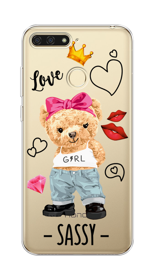 

Чехол на Honor 7C "Sugar Mommy", Голубой;белый;розовый, 64550-6