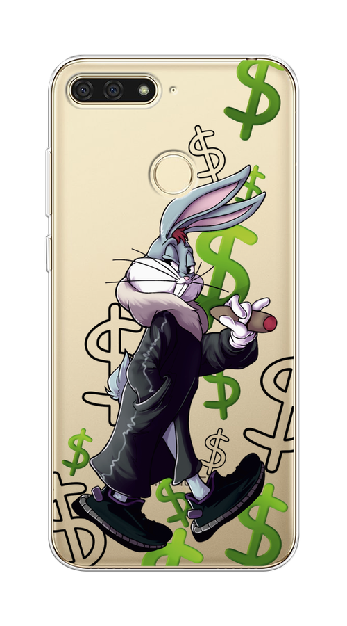 

Чехол на Honor 7C "Rich Bugs Bunny", Зеленый;черный;голубой, 64550-6