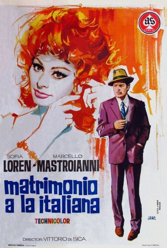 

Постер к фильму "Брак по-итальянски" (Matrimonio all'italiana) A2