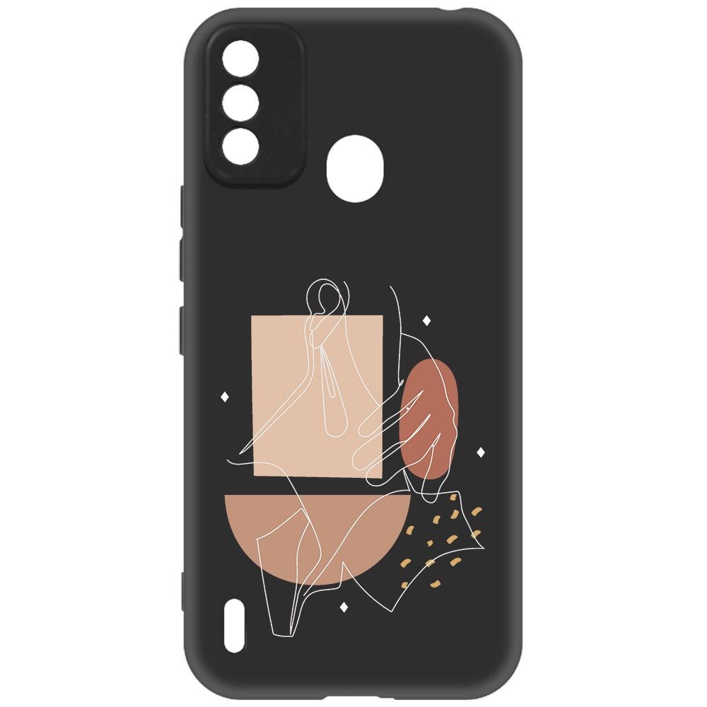 

Чехол-накладка Krutoff Soft Case Изящность для ITEL A48 черный
