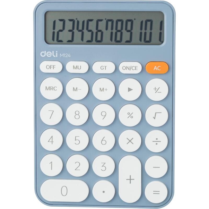 

Калькулятор настольный Deli EM124BLUE, 12 разрядов, синий