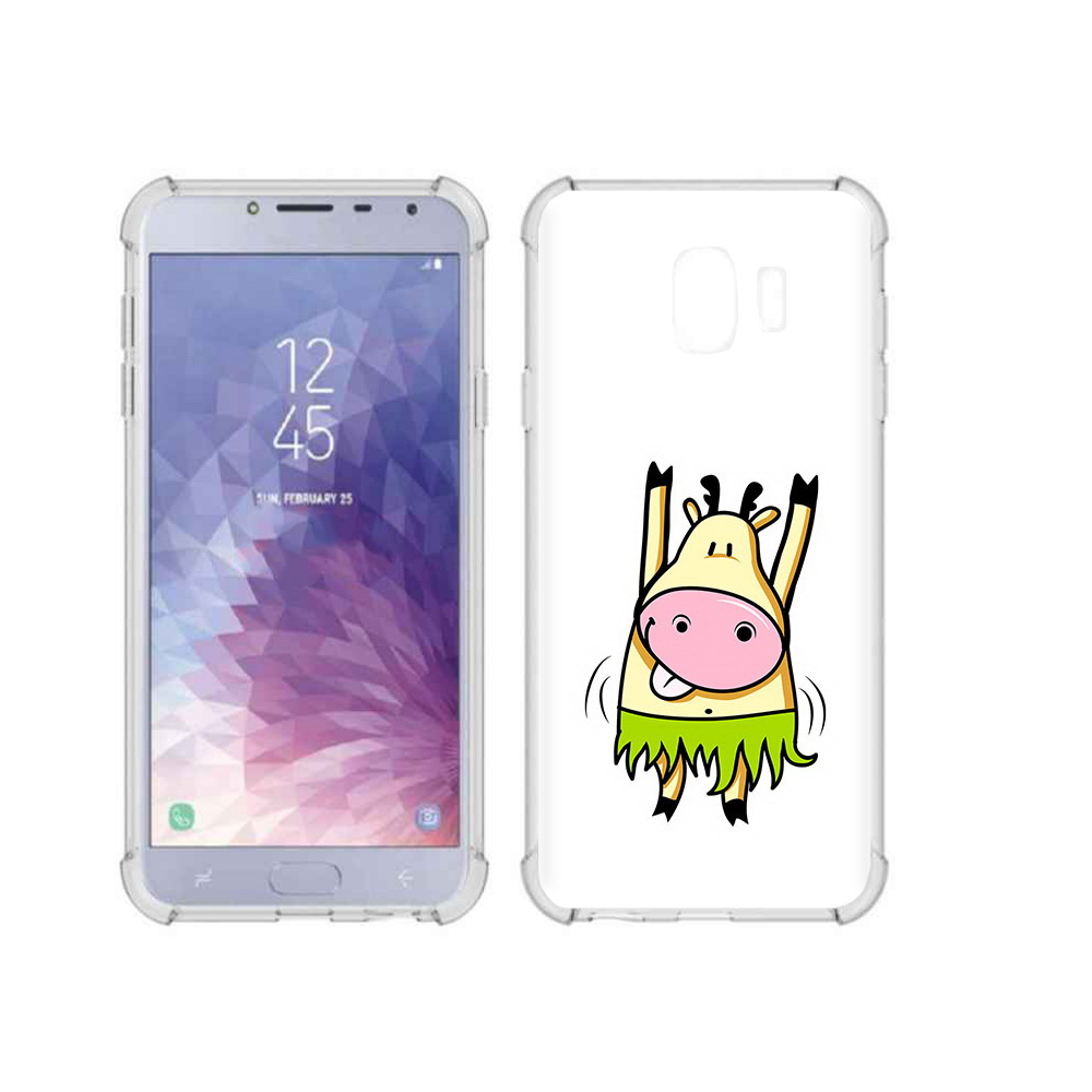 

Чехол MyPads Tocco для Samsung Galaxy J4 (2018) Веселая корова, Прозрачный, Tocco