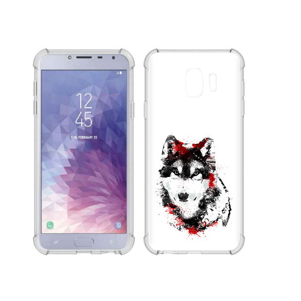 

Чехол MyPads Tocco для Samsung Galaxy J4 (2018) кровавый волк, Прозрачный, Tocco