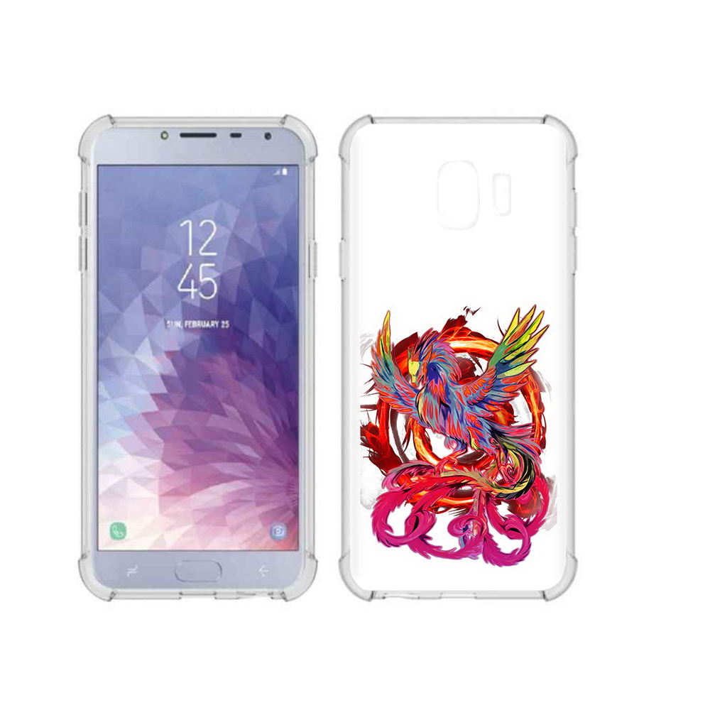 

Чехол MyPads Tocco для Samsung Galaxy J4 (2018) красочный феникс, Прозрачный, Tocco