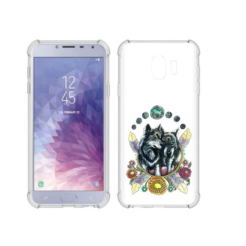 

Чехол MyPads Tocco для Samsung Galaxy J4 (2018) красивые волки абстракция, Прозрачный, Tocco