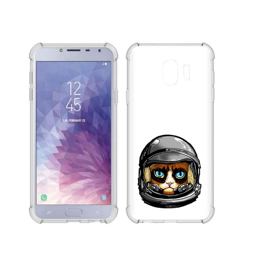 

Чехол MyPads Tocco для Samsung Galaxy J4 (2018) кот космонавт, Прозрачный, Tocco