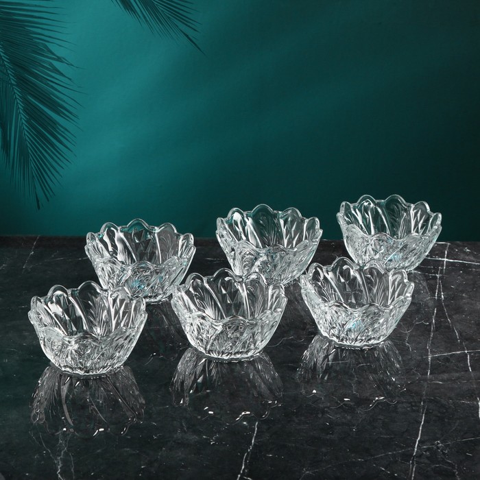 

Салатник Isfahan Glass Тойо, стекло, 12 см, прозрачный, 6 шт, Тойо