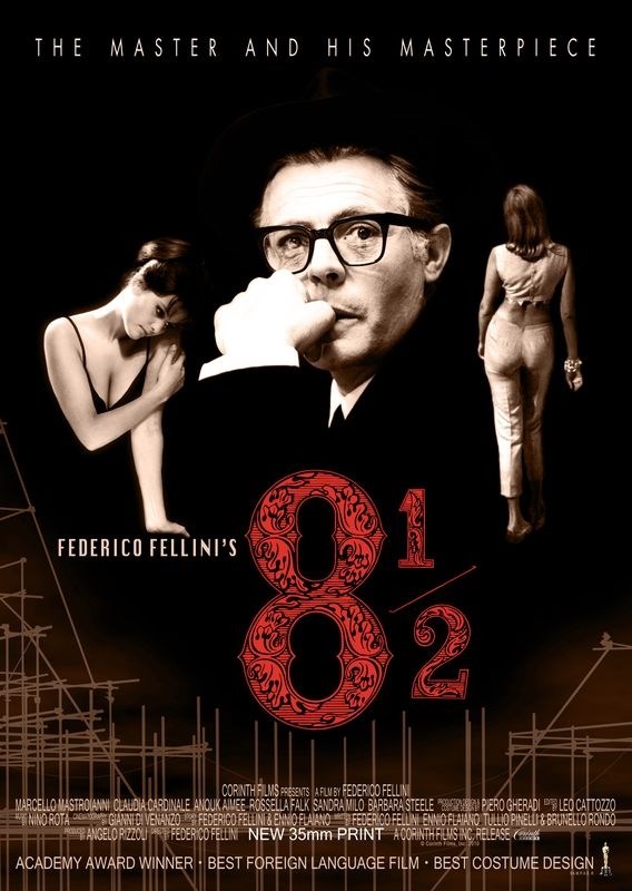 

Постер к фильму "8 с половиной" (8) Оригинальный 68,6x96,5 см