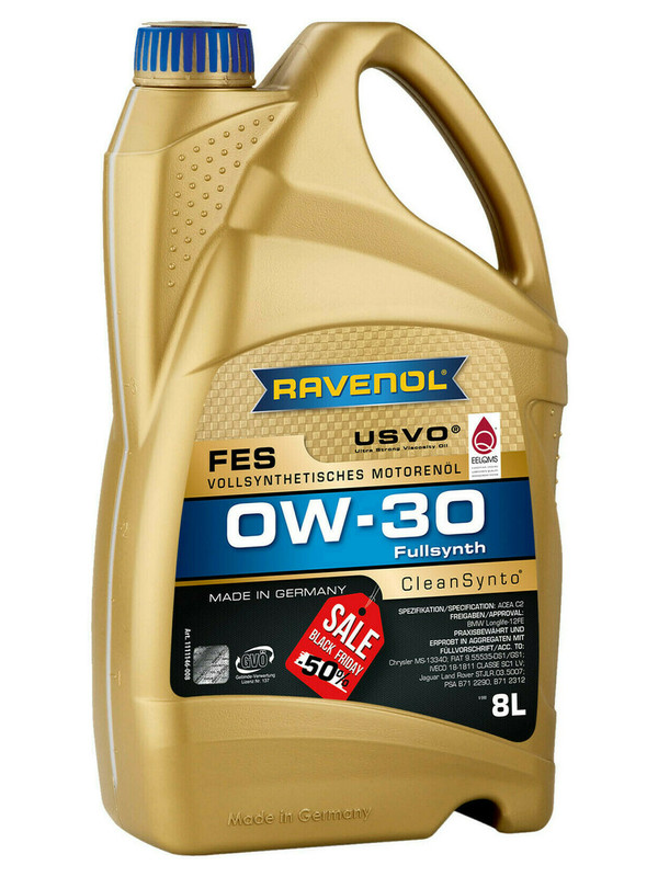 фото Моторное масло ravenol fes 0w30 8 л