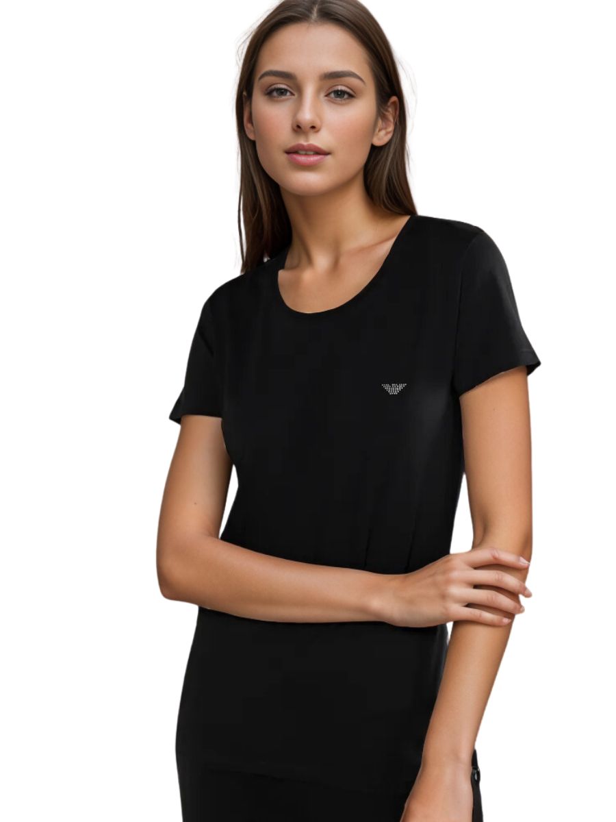 

Футболка женская Emporio Armani 163139_CC318 черная M, Черный, 163139_CC318