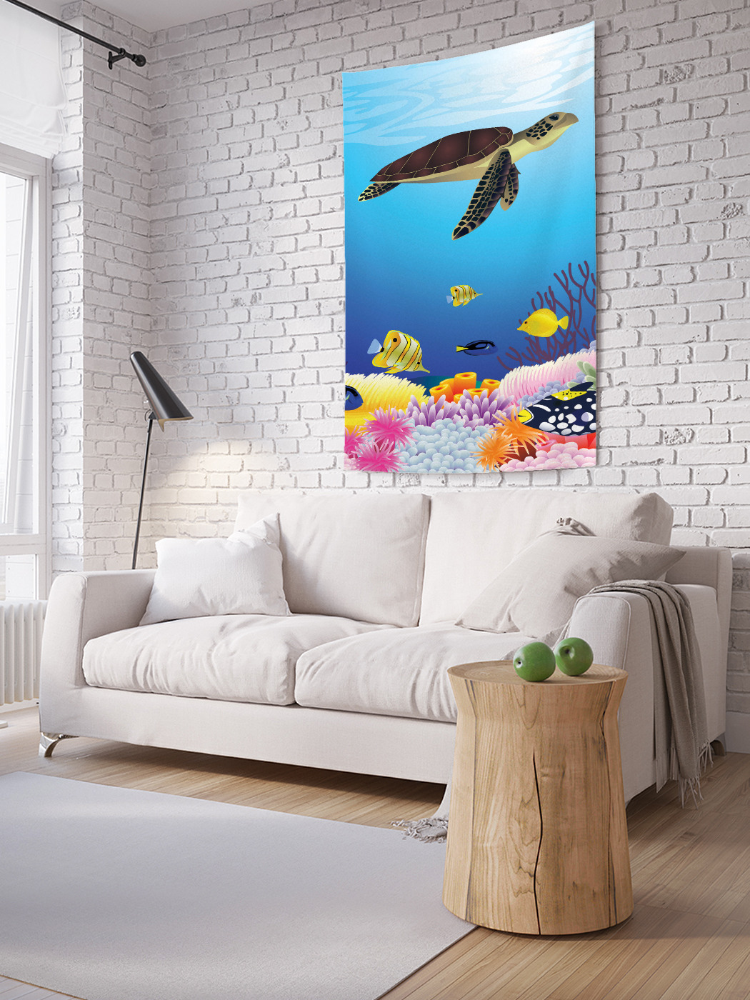 

Вертикальное фотопанно на стену JoyArty Черепаха в море 150x200 см, Черепаха в море