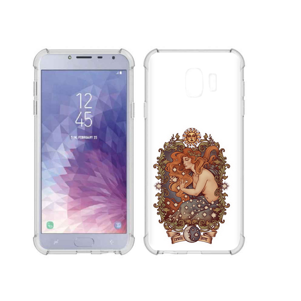 

Чехол MyPads Tocco для Samsung Galaxy J4 (2018) звездная девушка абстракция, Прозрачный, Tocco