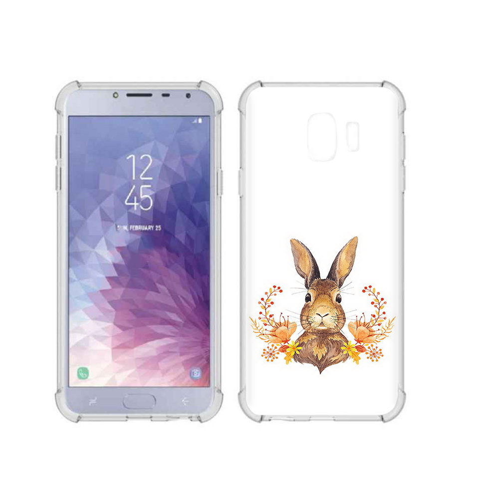 

Чехол MyPads Tocco для Samsung Galaxy J4 (2018) зайка в цветах, Прозрачный, Tocco