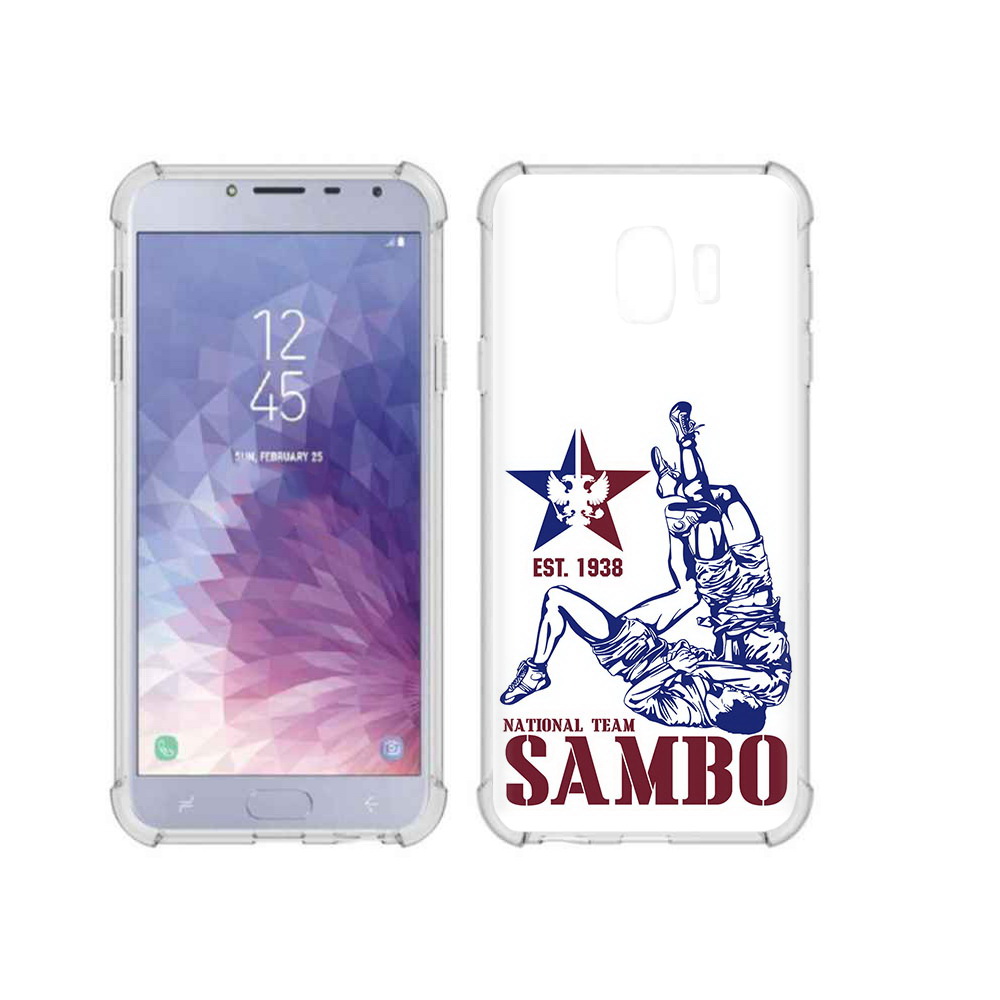 

Чехол MyPads Tocco для Samsung Galaxy J4 (2018) единоборства самбо, Прозрачный, Tocco