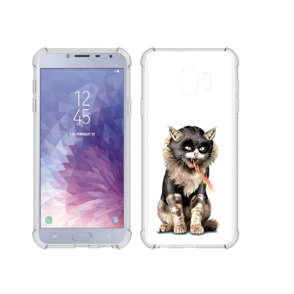 

Чехол MyPads Tocco для Samsung Galaxy J4 (2018) дьяволский кот, Прозрачный, Tocco