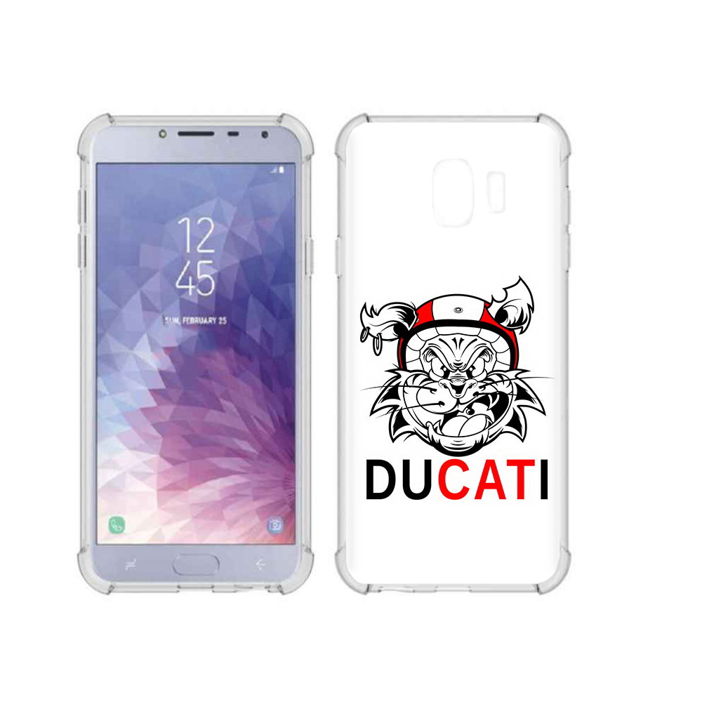 

Чехол MyPads Tocco для Samsung Galaxy J4 (2018) дукати, Прозрачный, Tocco
