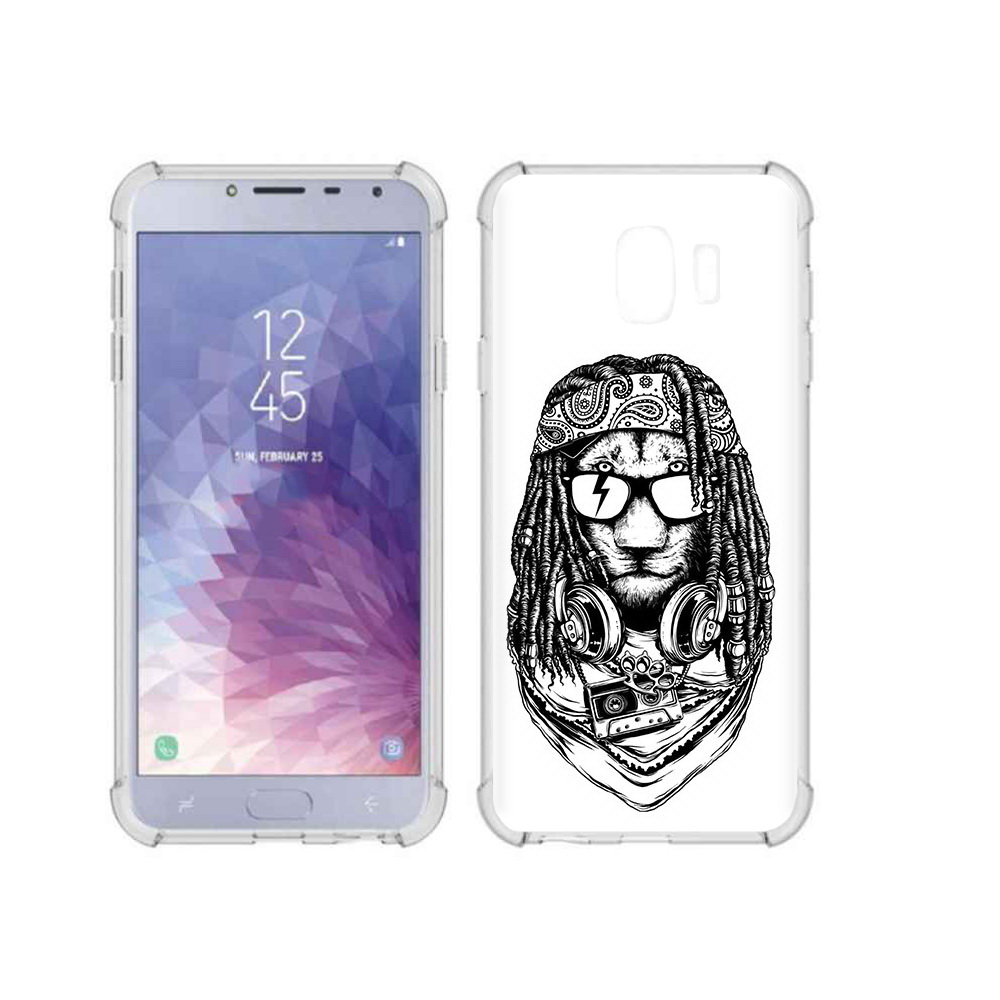 

Чехол MyPads Tocco для Samsung Galaxy J4 (2018) дреды льва, Прозрачный, Tocco