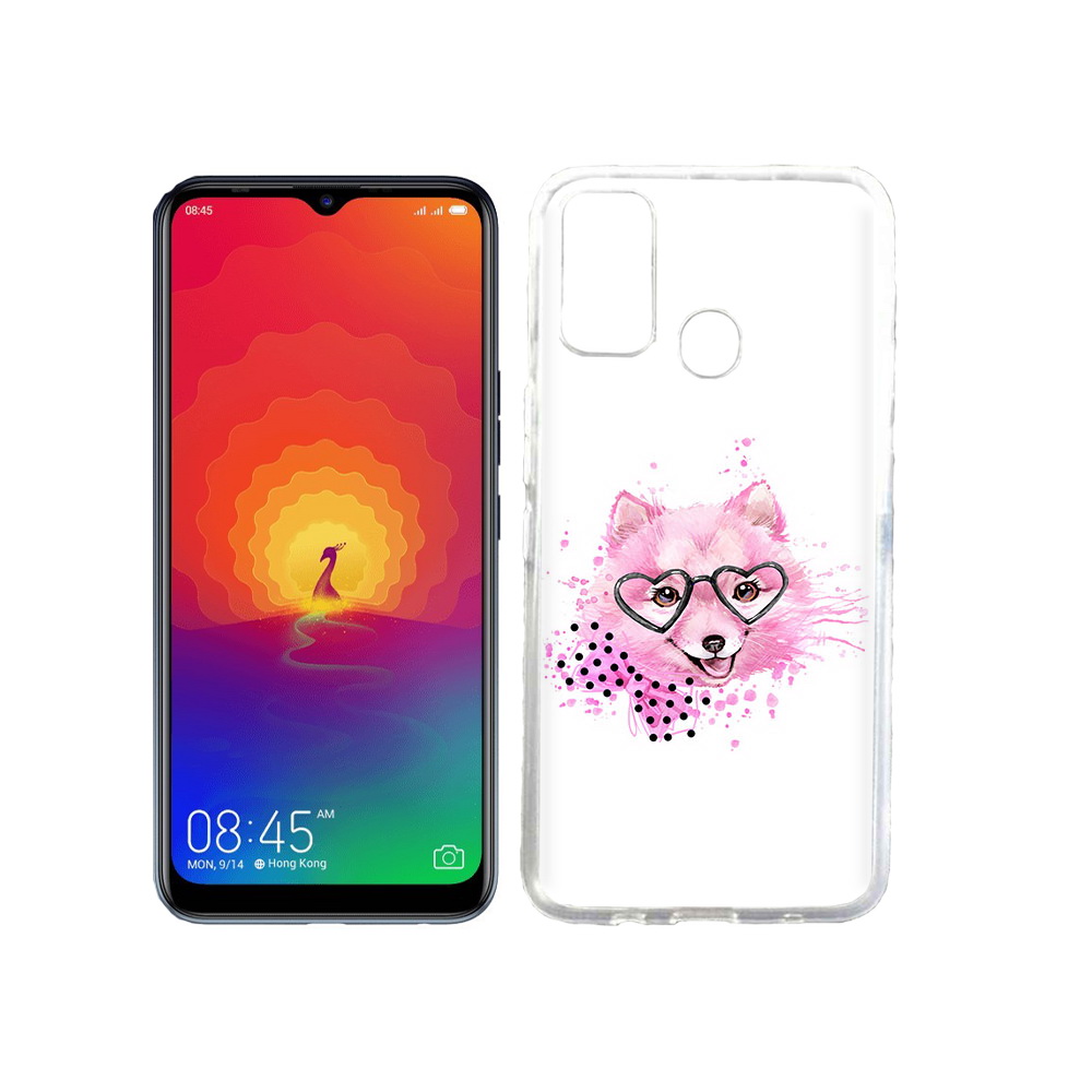 

Чехол MyPads Tocco для Tecno Spark 4 розовый волченок, Прозрачный, Tocco