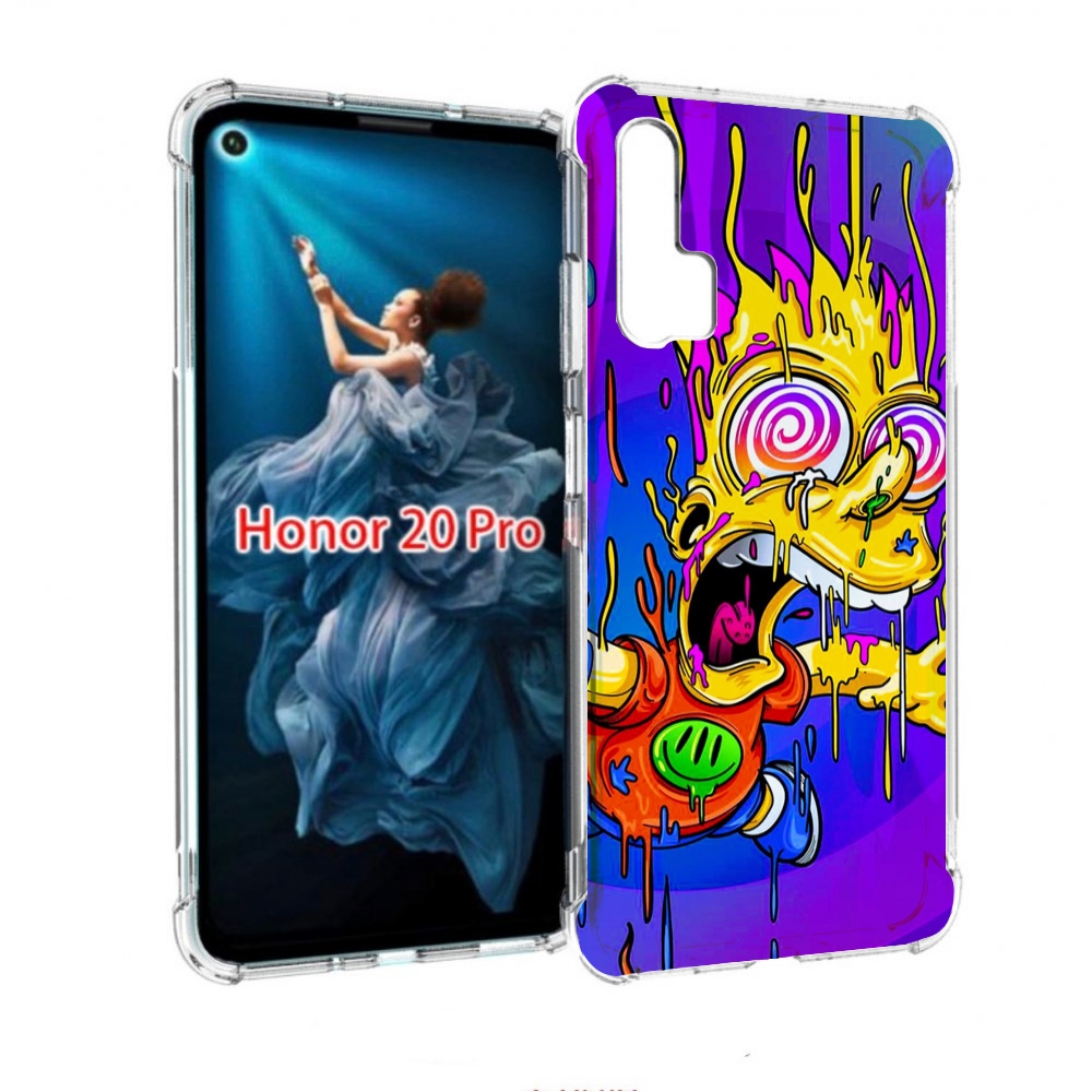 

Чехол бампер MyPads Барт-арт-стрит для Honor 20 Pro противоударный, Прозрачный, Tocco