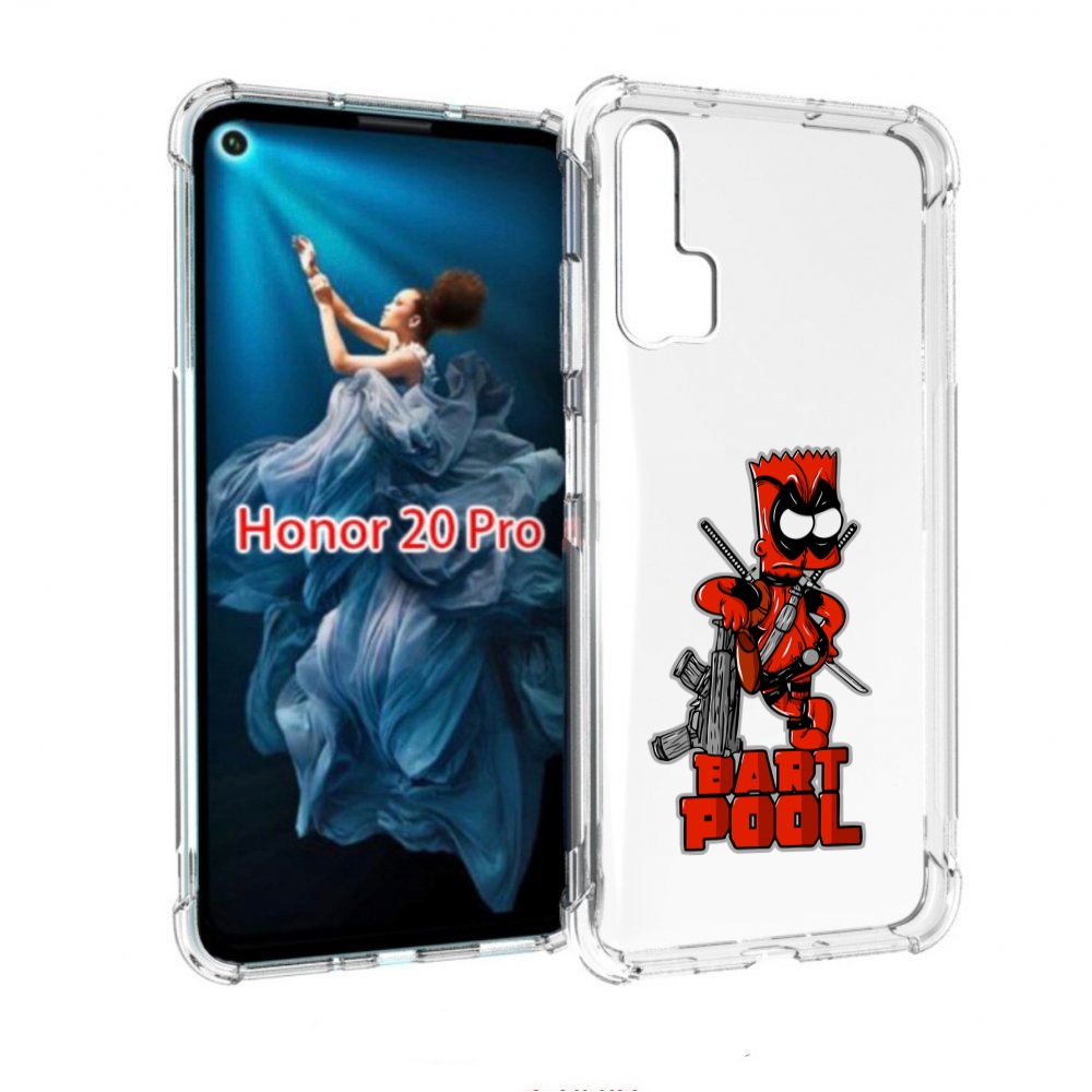 

Чехол бампер MyPads Барт-Пул для Honor 20 Pro противоударный, Прозрачный, Tocco