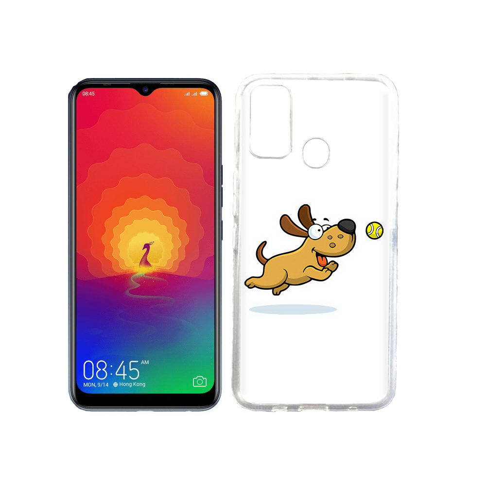 

Чехол MyPads Tocco для Tecno Spark 4 пёсик, Прозрачный, Tocco