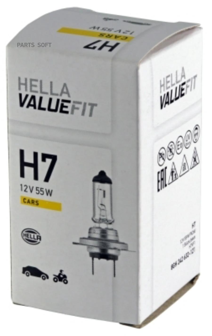 

Лампа Накаливания Valuefit H7 12v 55w Px 26d HELLA арт. 8gh242632-121