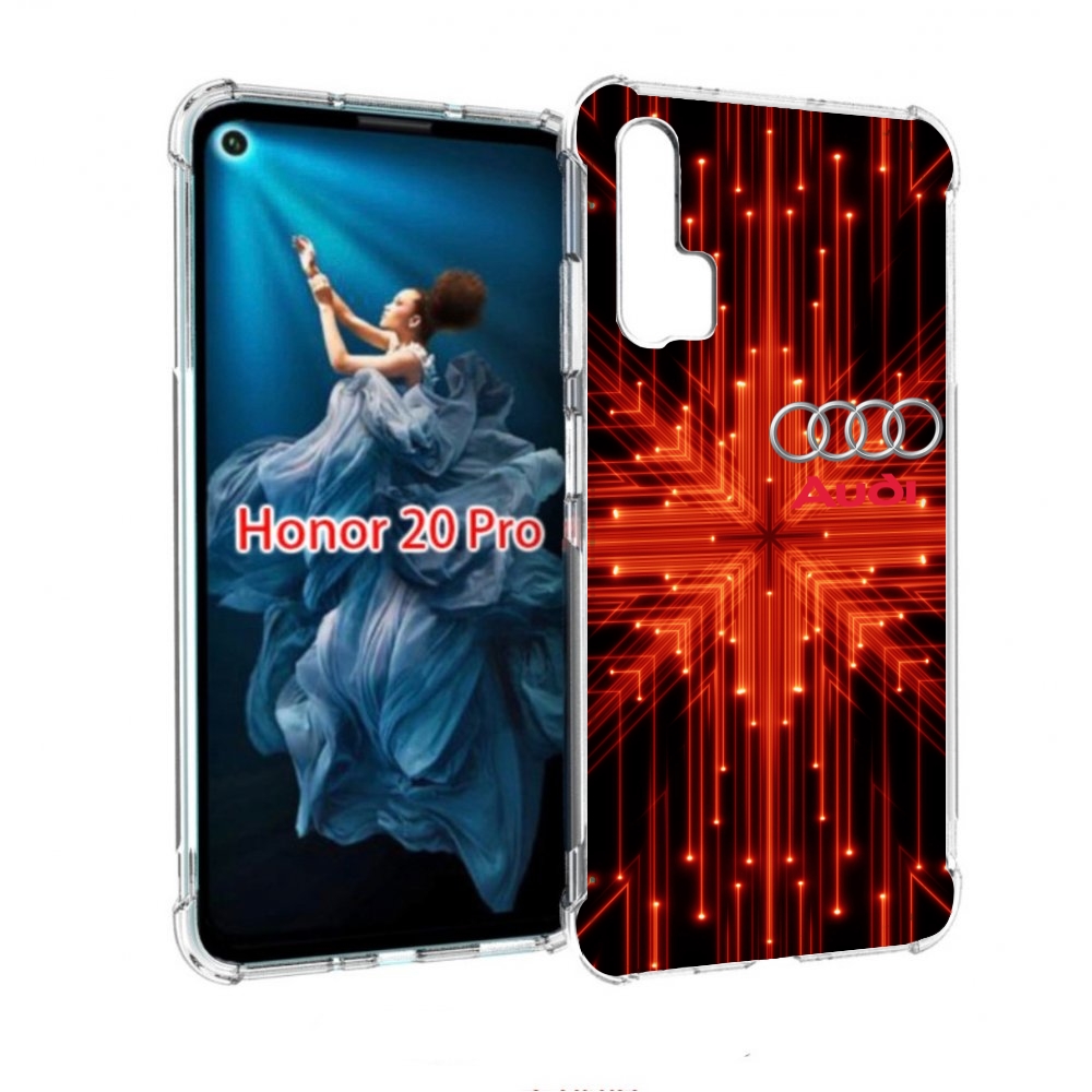 

Чехол бампер MyPads Ауди-на-неоновом-фоне для Honor 20 Pro проти, Прозрачный, Tocco