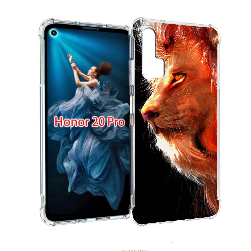 

Чехол бампер MyPads Арт-рисунок-льва мужской для Honor 20 Pro пр, Прозрачный, Tocco