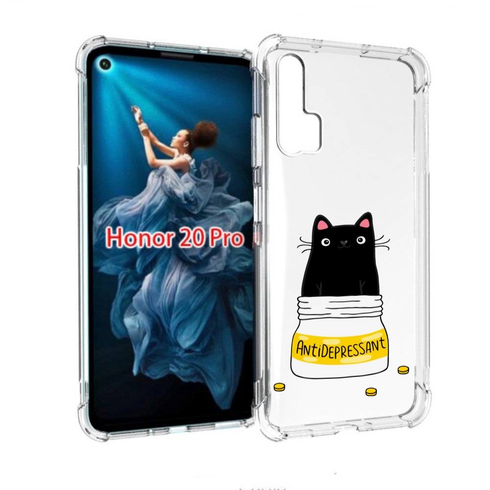 

Чехол бампер MyPads Антидеприсан для Honor 20 Pro противоударный, Прозрачный, Tocco