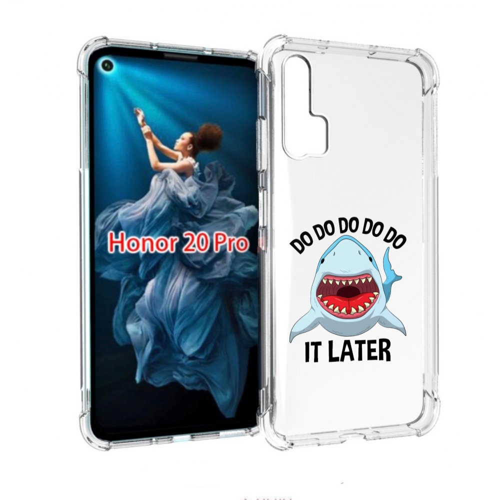 

Чехол бампер MyPads Акула для Honor 20 Pro противоударный, Прозрачный, Tocco