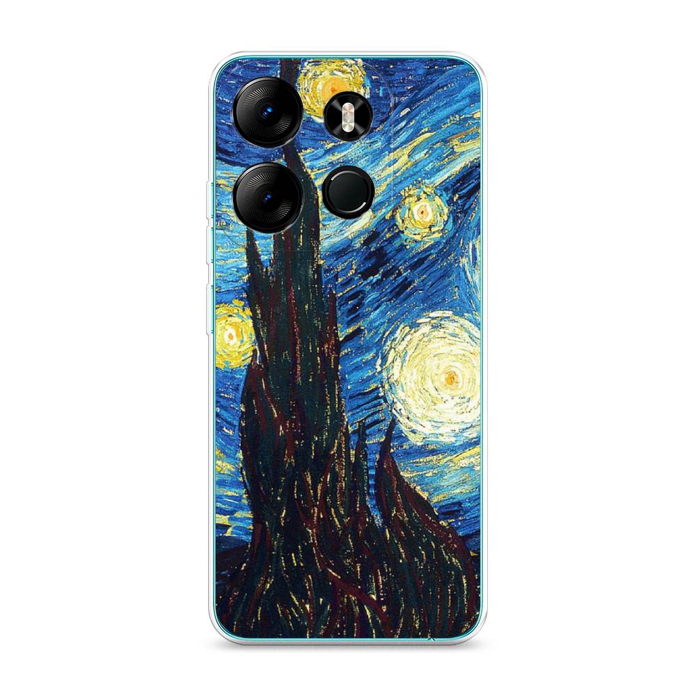 

Чехол Awog на Tecno Pop 7 Pro "Ван Гог Звездная ночь", Желтый, 303450-9