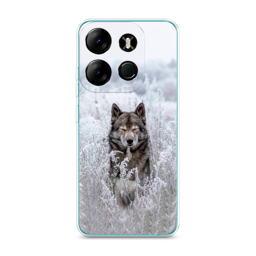 

Чехол Awog на Tecno Pop 7 Pro "Волк в поле", Белый;черный, 303450-1