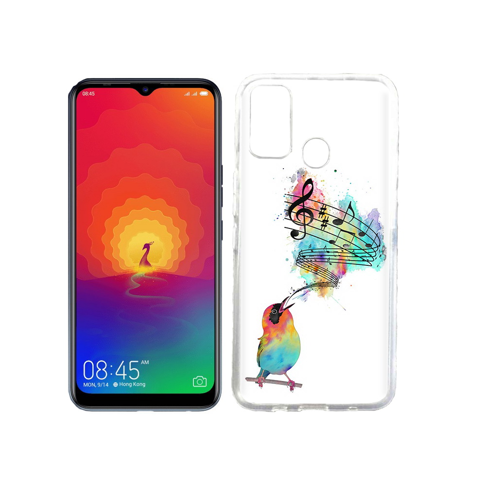 

Чехол MyPads Tocco для Tecno Spark 4 певчая птичка, Прозрачный, Tocco