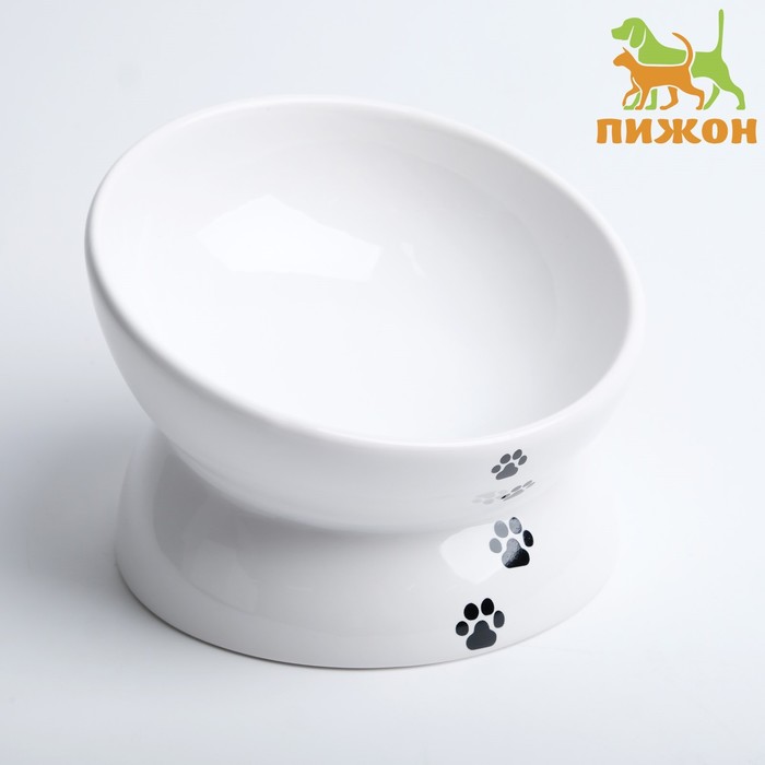 

Пижон Миска керамическая "Феншуй", 13 x 9 cм, белая с чёрными лапками