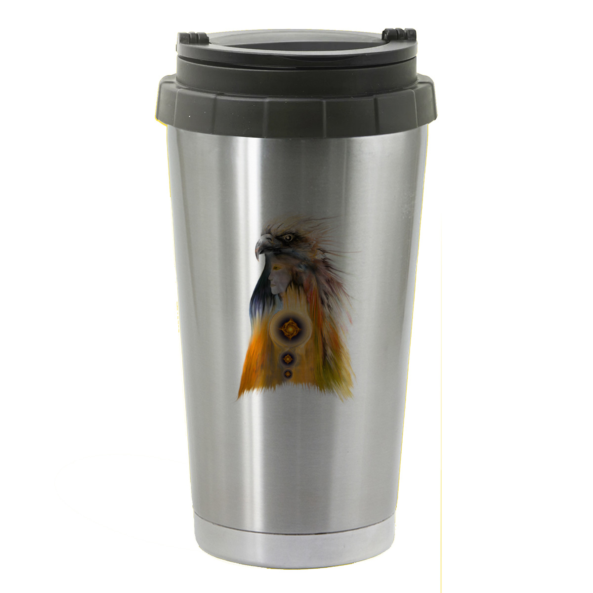 

Термостакан серый CoolPodarok Птица