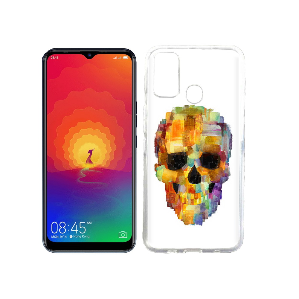 

Чехол MyPads Tocco для Tecno Spark 4 нарисованный череп, Прозрачный, Tocco